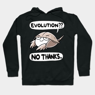 Evolution no thanks Cool Horseshoe Crab (Back Print) Hoodie